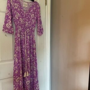 Purple Floral Maxi Dress